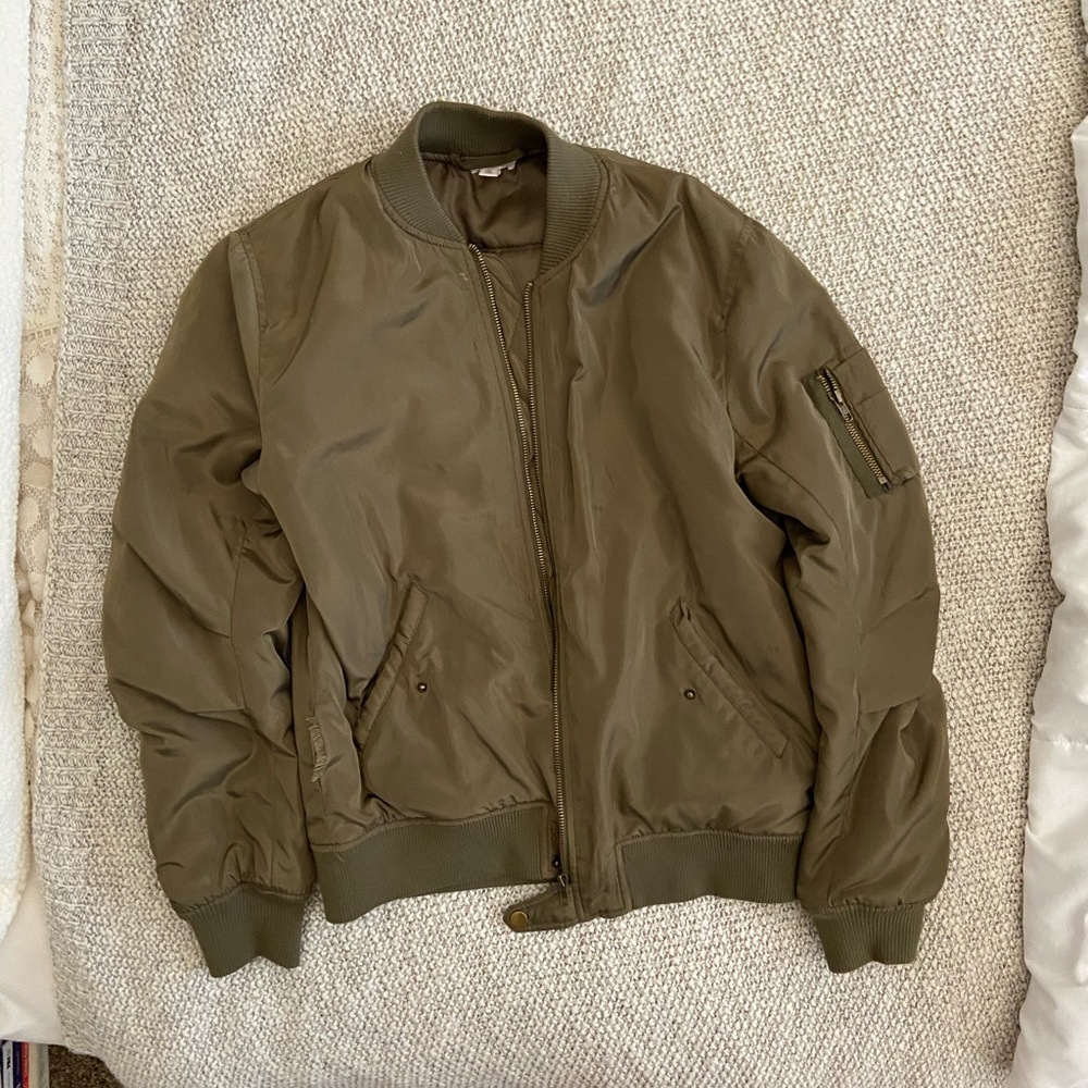 GREEN BOMBER JACKET